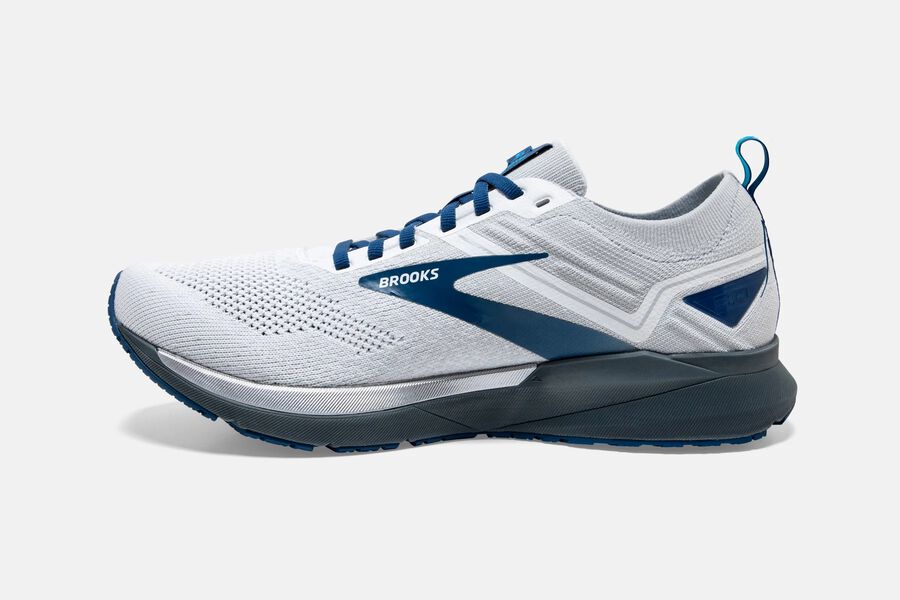 Brooks Israel Ricochet 3 Road Running Shoes Mens - White/Blue - JMW-106439